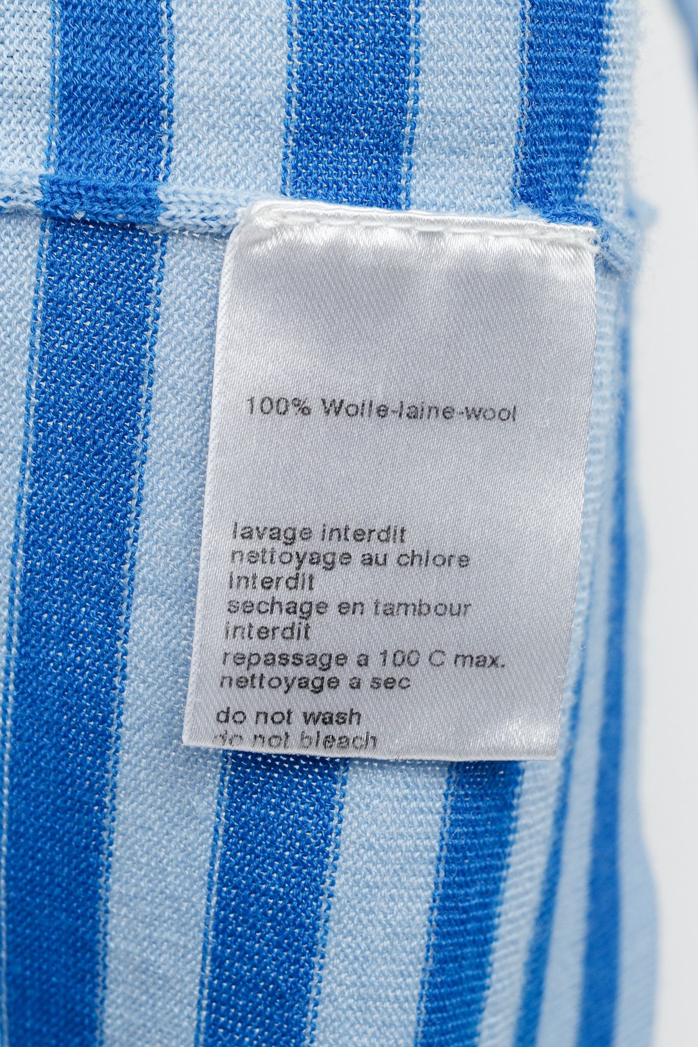 Akris Akris Punto Blue Striped Wool Sweater Size L / US 10 / IT 46 - 8 Thumbnail