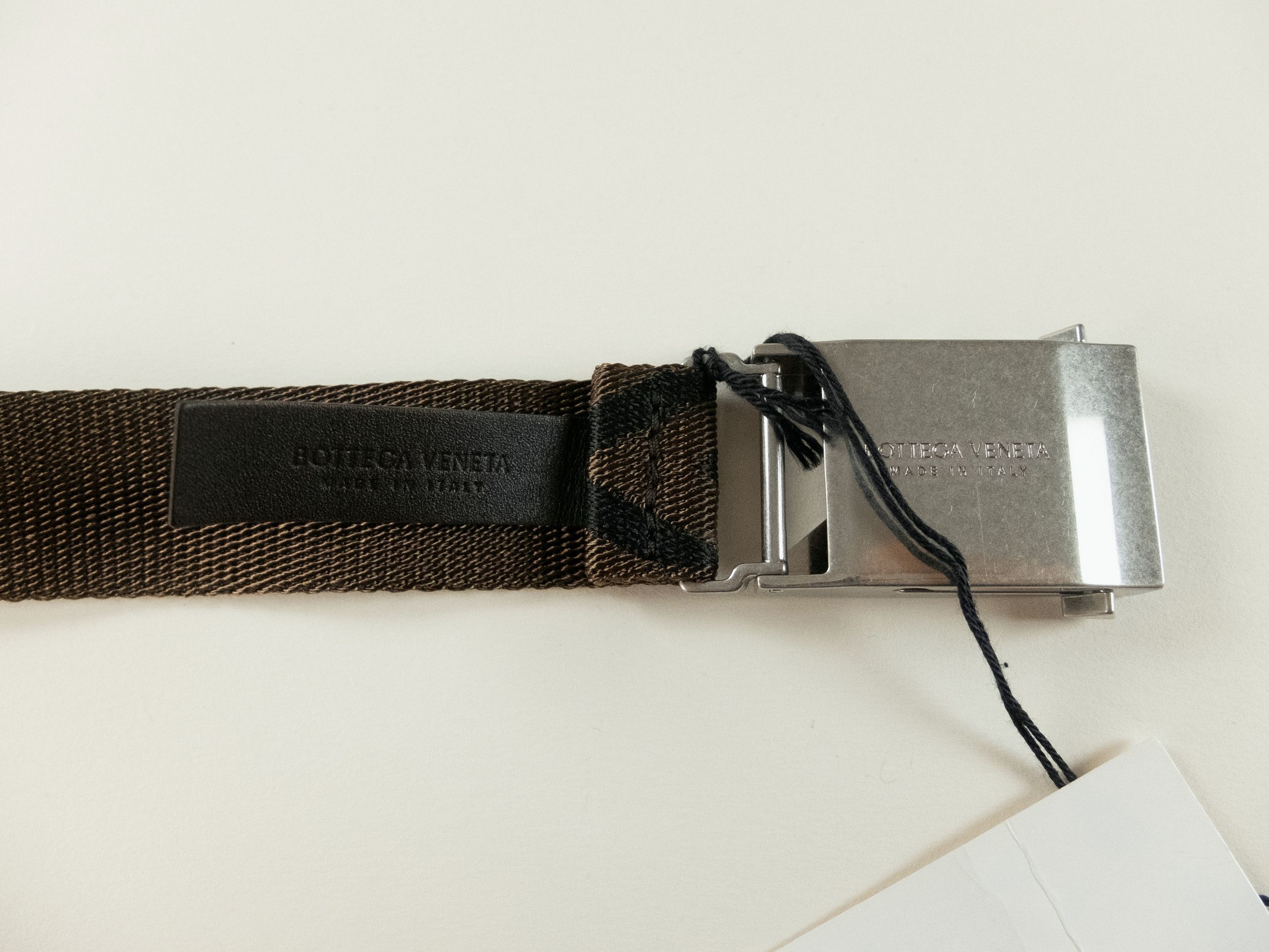 Bottega Veneta BOTTEGA VENETA brown black fabric woven belt One Size Size ONE SIZE - 9 Thumbnail
