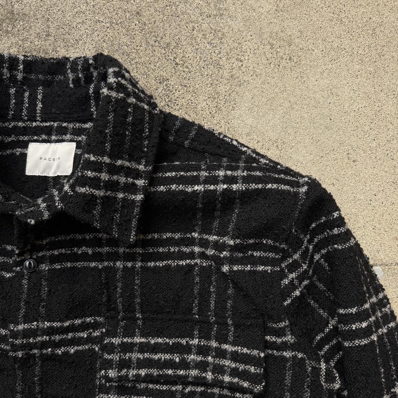 Pacsun black white woven plaid flannel jacket shacket Size US M / EU 48-50 / 2 - 3 Thumbnail