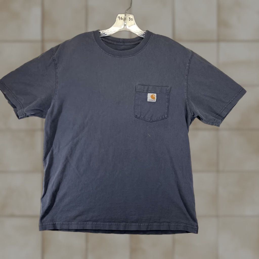 Carhartt VINTAGE Carhartt Mens T-Shirt Grunge Oversized Medium Short Sleeve Blue Crew Neck Logo Cotton All Seasons Heavyweight Regular 2010-2019 Mens Size US M / EU 48-50 / 2 - 1 Thumbnail
