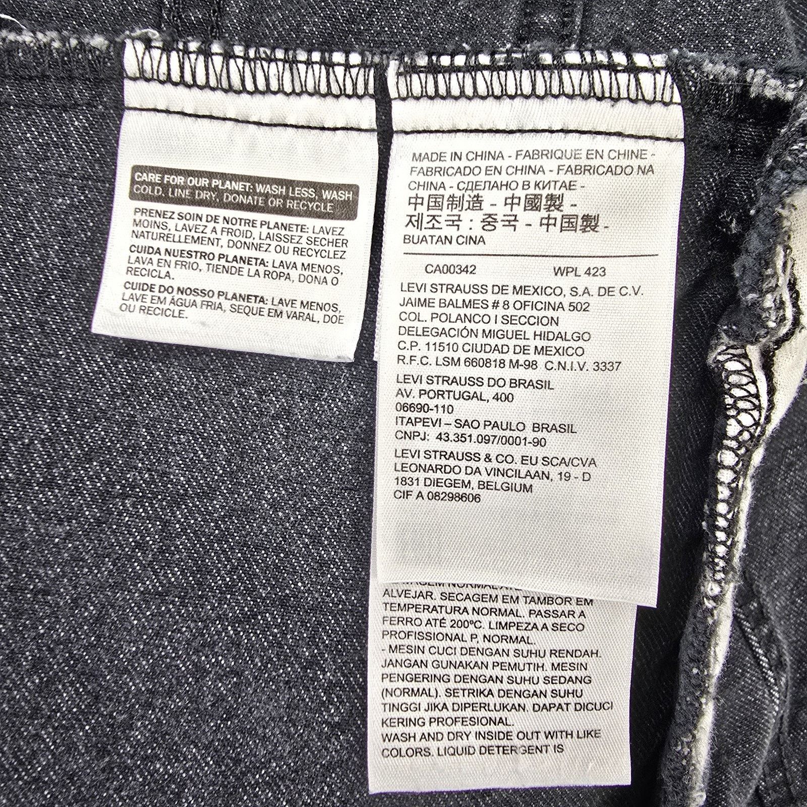 Levi's Levis Denim Trucker Jacket Women's Small Gray Black Size S / US 4 / IT 40 - 9 Thumbnail