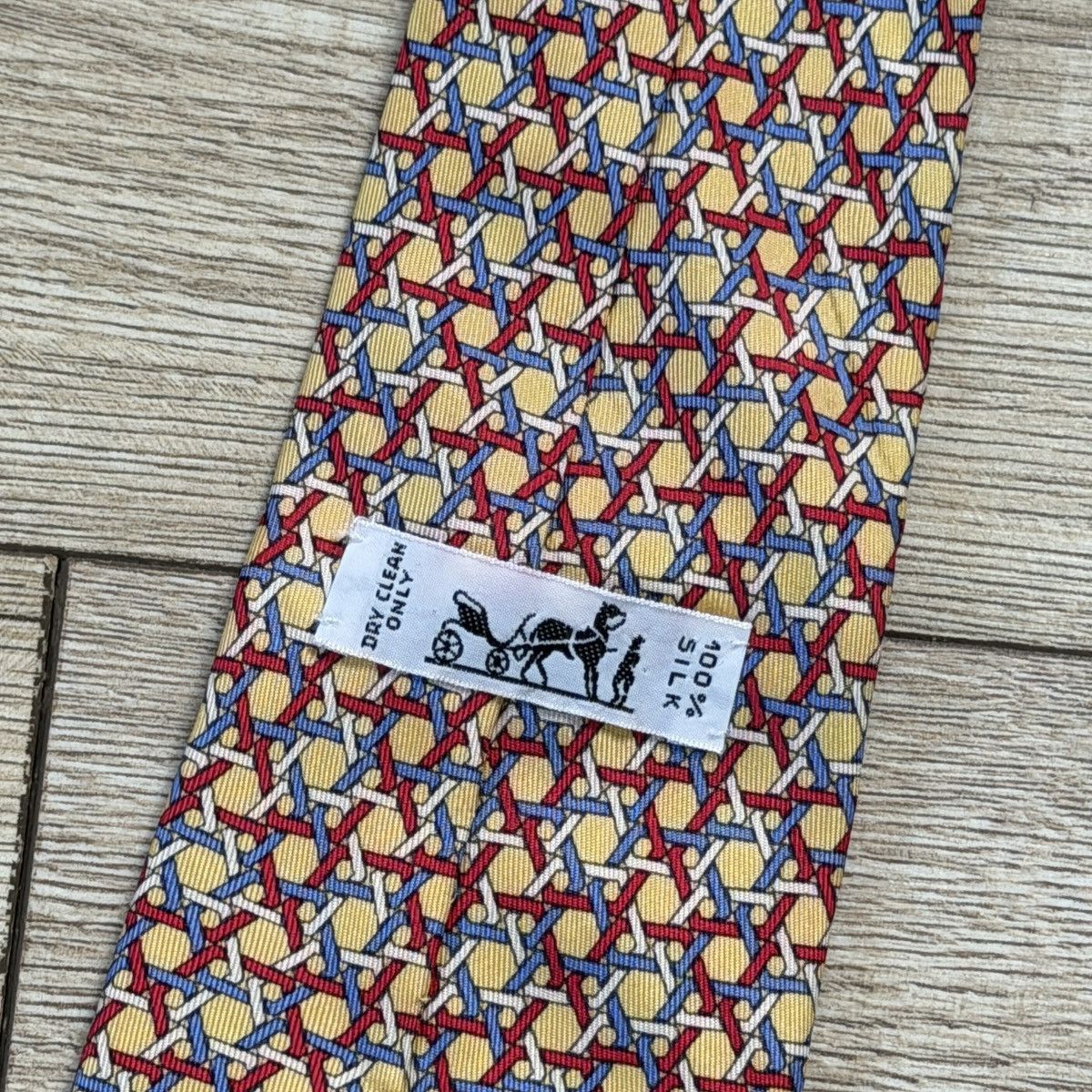 Hermes Hermes Chain Monogram Silk Tie Size ONE SIZE - 8 Thumbnail
