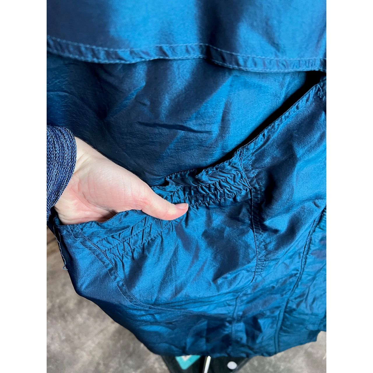 Vintage down puffer cocoon coat blue hood Size XL / US 12-14 / IT 48-50 - 6 Thumbnail