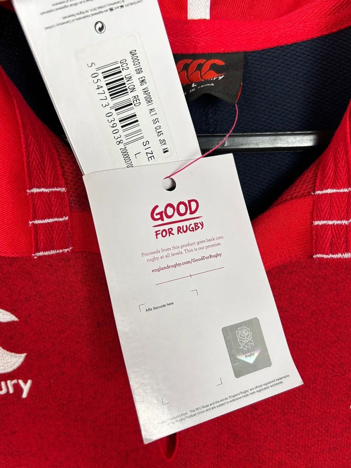 Canterbury of New Zealand BNWT Canterbury Of New Zealand England Rugby O2 Polo Shirt Size US L / EU 52-54 / 3 - 6 Thumbnail