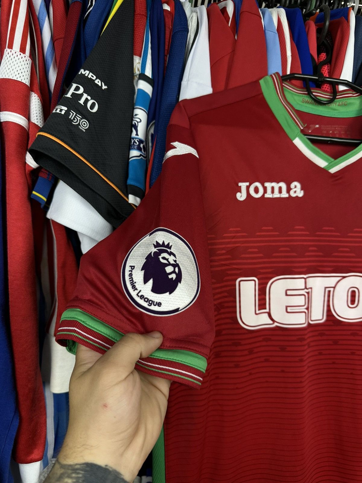 Joma Swansea City 2017 2018 away football shirt jersey Joma Size US L / EU 52-54 / 3 - 3 Thumbnail