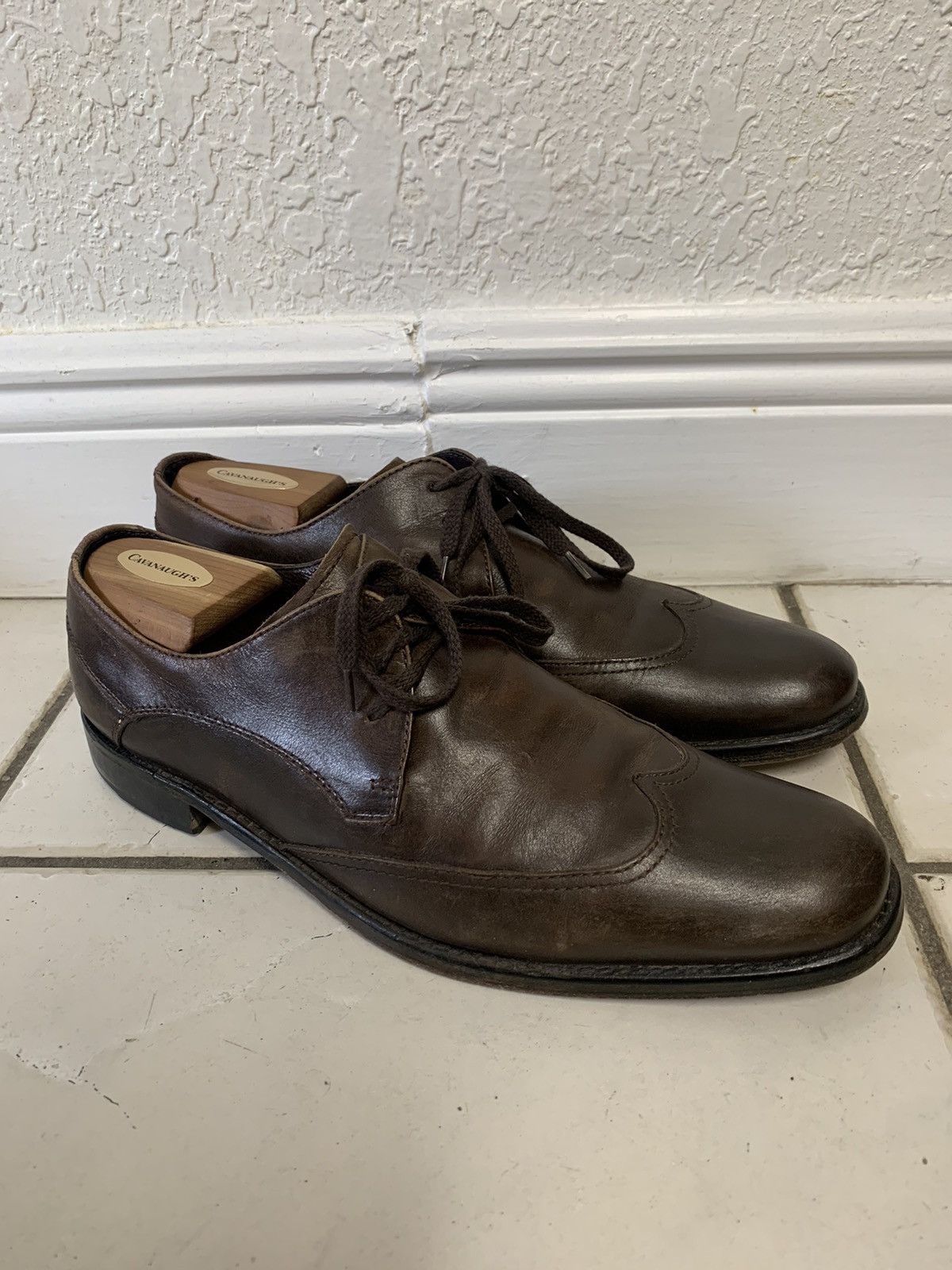 John Varvatos John Varvatos Brown Leather Shoes Size 9.5 Size US 9.5 / EU 42-43 - 1 Thumbnail