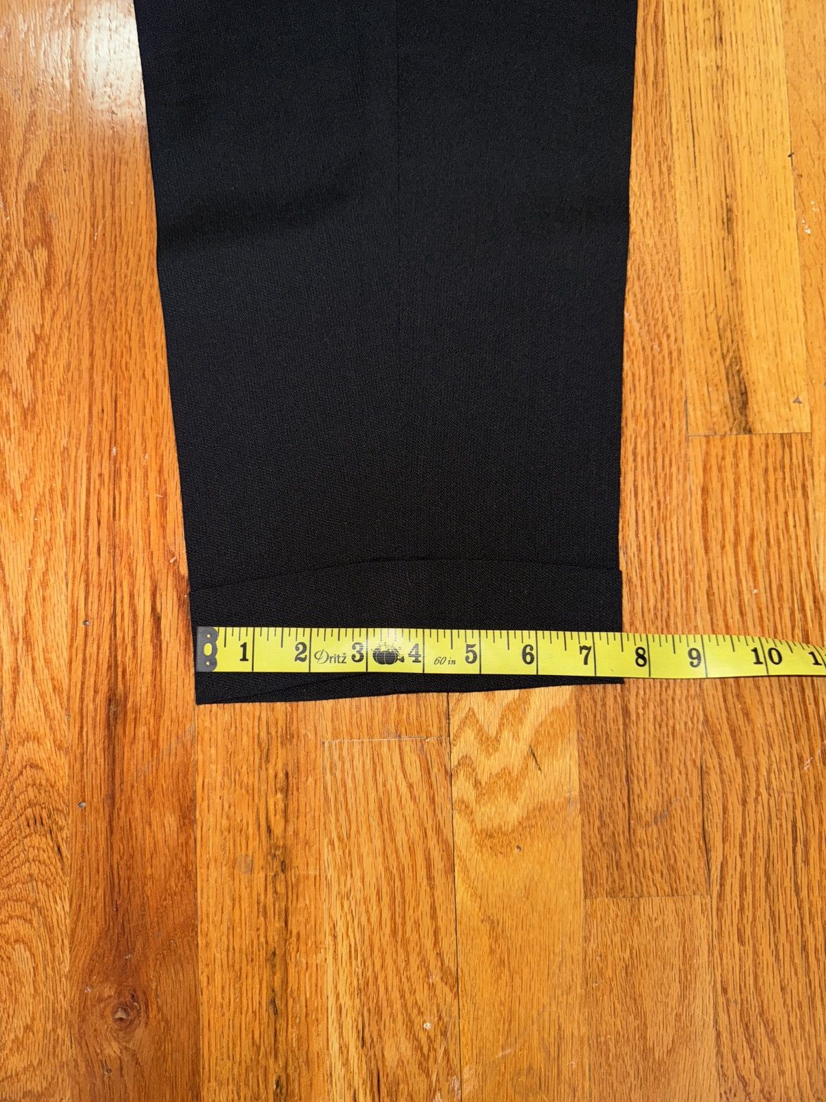 Yves Saint Laurent YSL Pour Homme Black Triple Pleat Trousers 32R Size 38R - 6 Thumbnail
