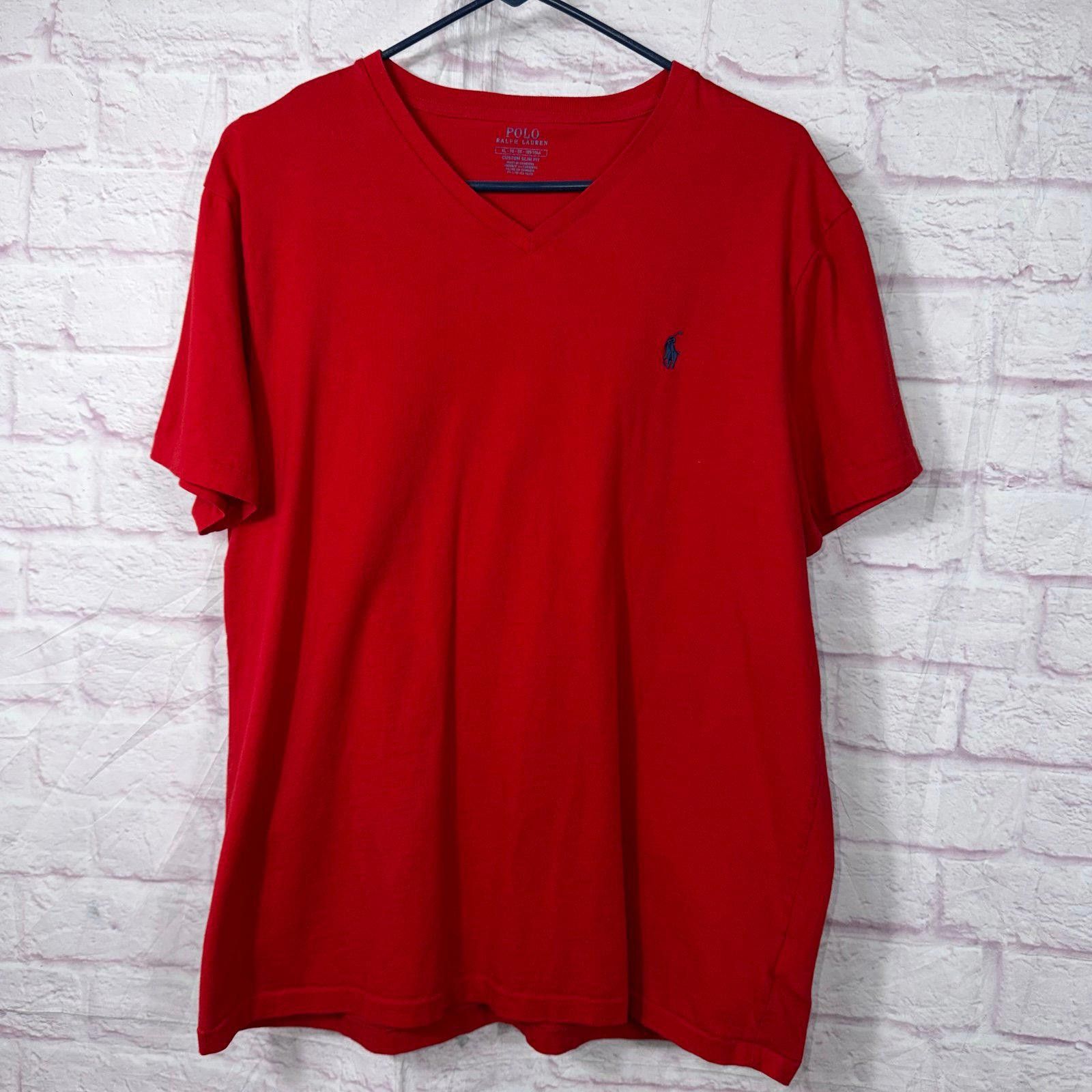 Polo Ralph Lauren Polo Ralph Lauren XL Custom Slim Fit Red T-Shirt Size US XL / EU 56 / 4 - 1 Thumbnail