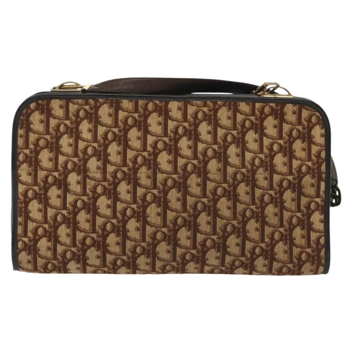 Dior DIOR Trotter Canvas Shoulder Bag Brown Gold Size ONE SIZE - 3 Thumbnail
