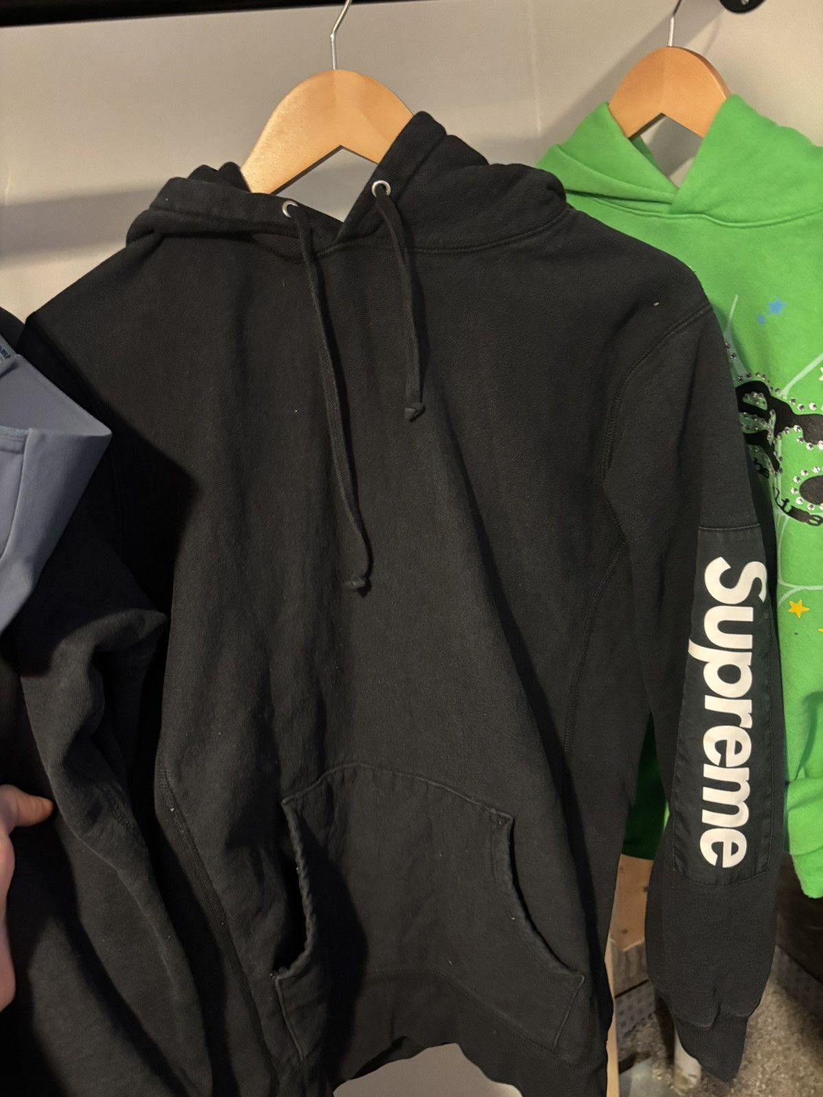 Supreme Sleeve box logo Hoodie Size Medium