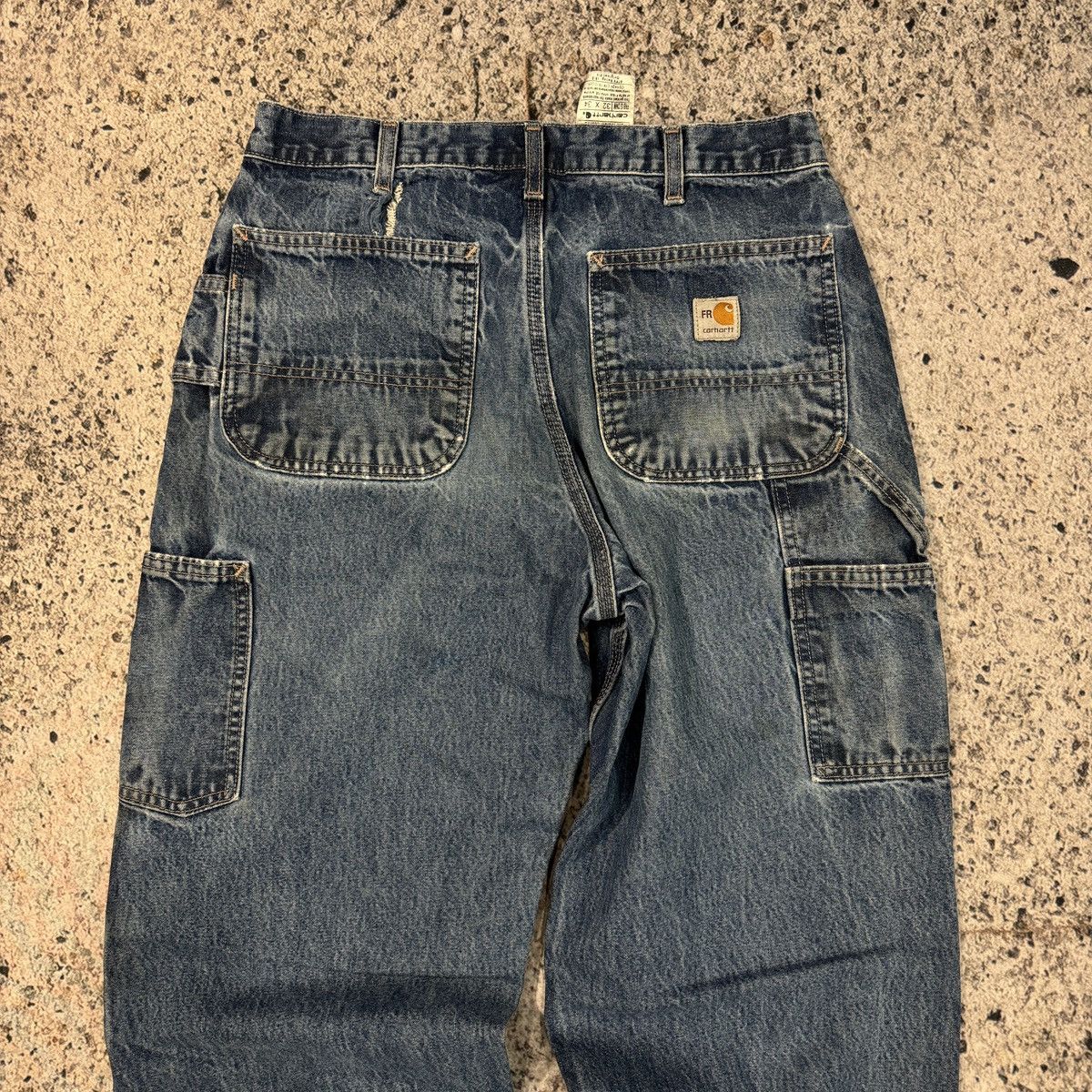 Carhartt Vintage Carhartt Thrashed Faded Denim Carpenter Jeans Grunge Size US 30 / EU 46 - 5 Thumbnail