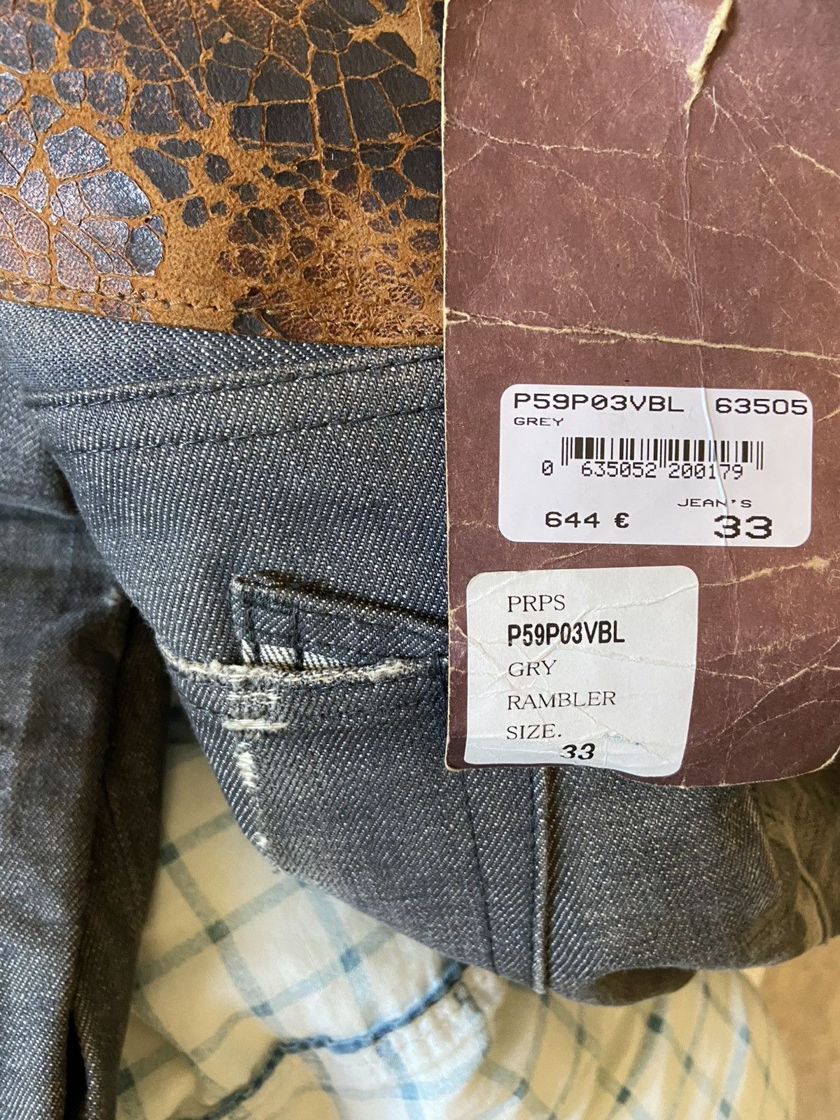 Prps PRPS Noir Japanese Selwedge Denim. Size US 33 - 17 Thumbnail