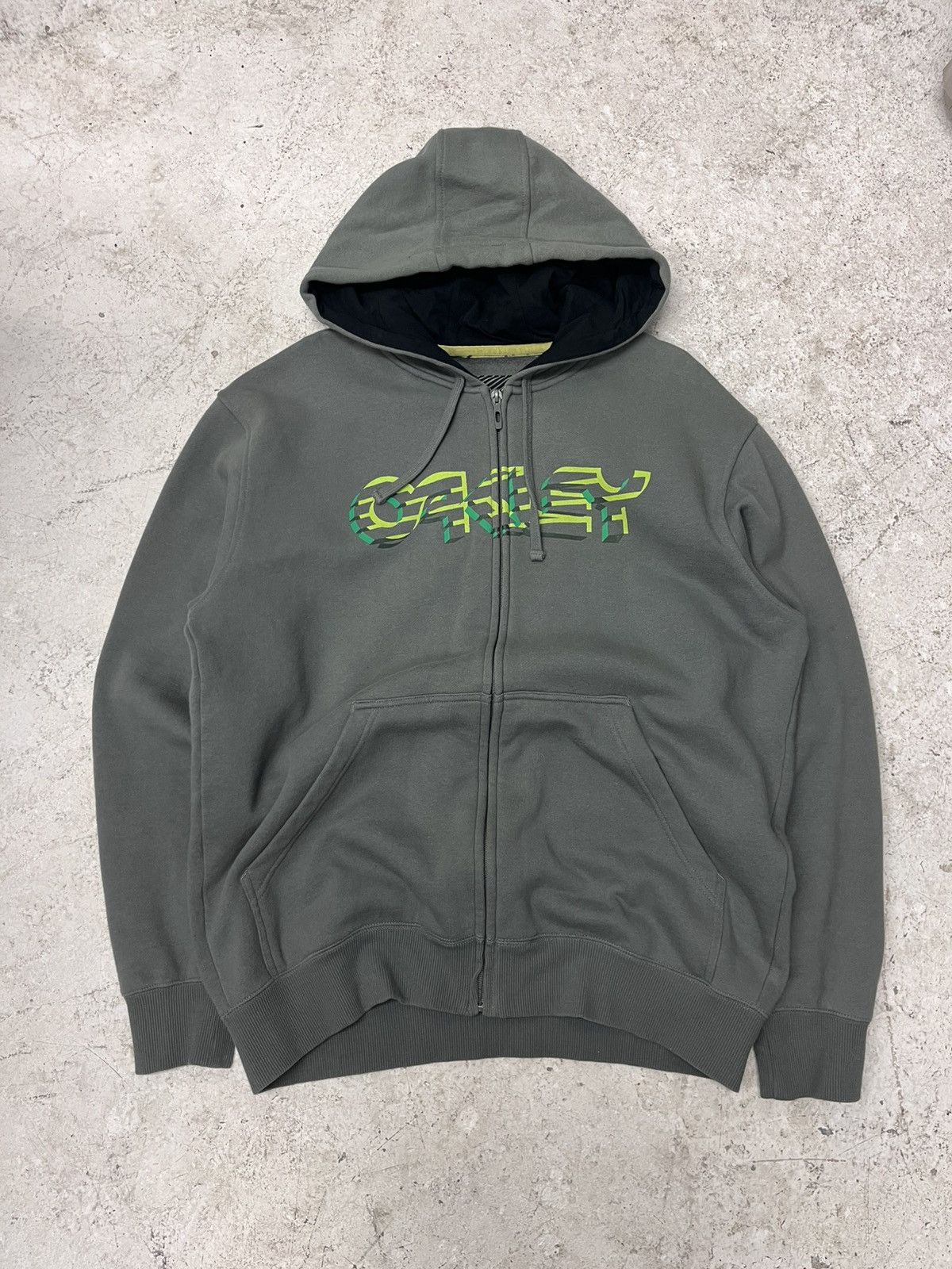 Oakley Vintage/y2k oakley grey-green hoodie Size US M / EU 48-50 / 2 - 2 Thumbnail