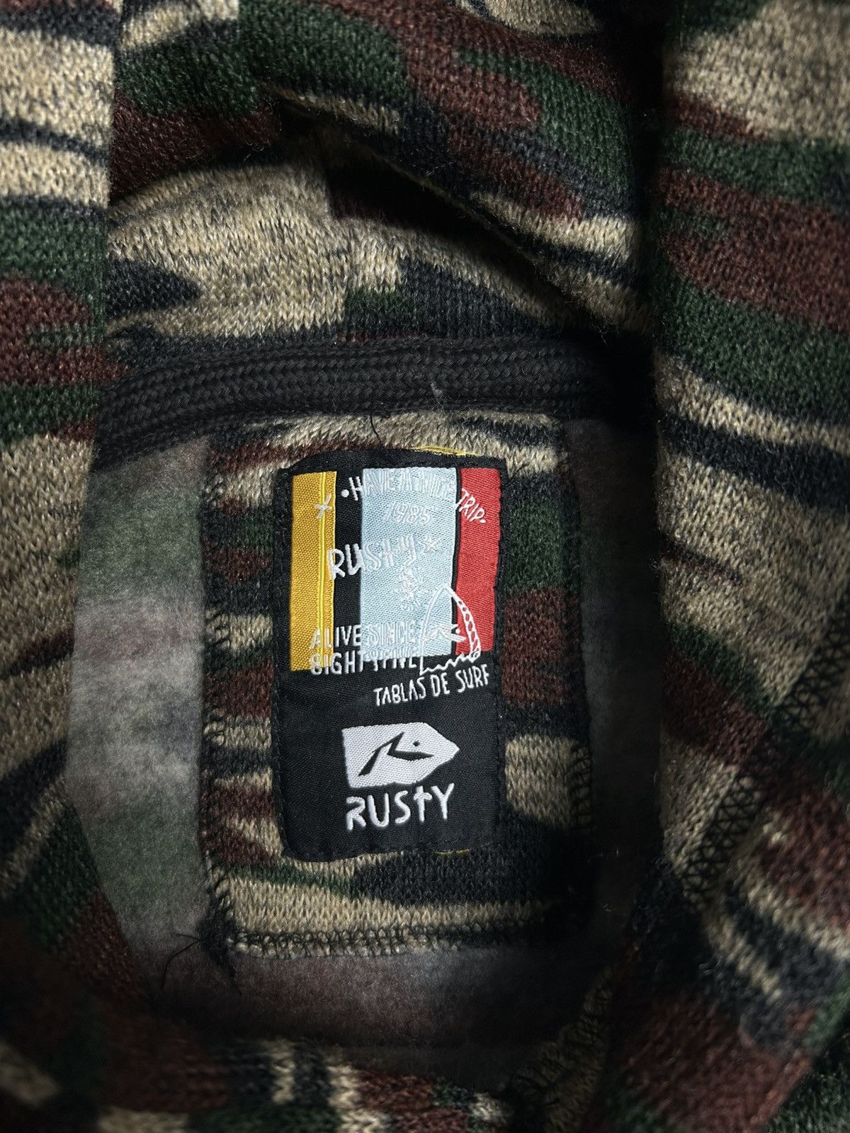 Rusty RUSTY PULL OVER CAMOUFLAGE HOODIE JACKET Size US L / EU 52-54 / 3 - 5 Thumbnail