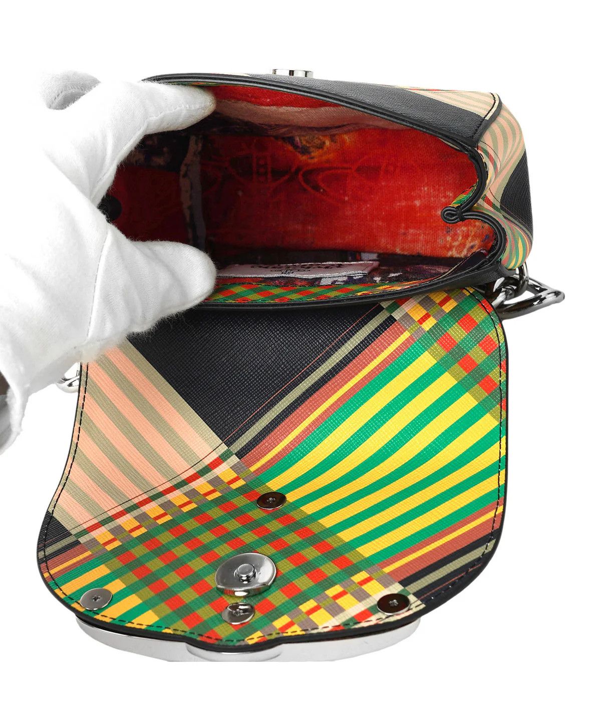 Vivienne Westwood VIVIENNE WESTWOOD Jodie tartan coated canvas saddle bag Size ONE SIZE - 6 Thumbnail