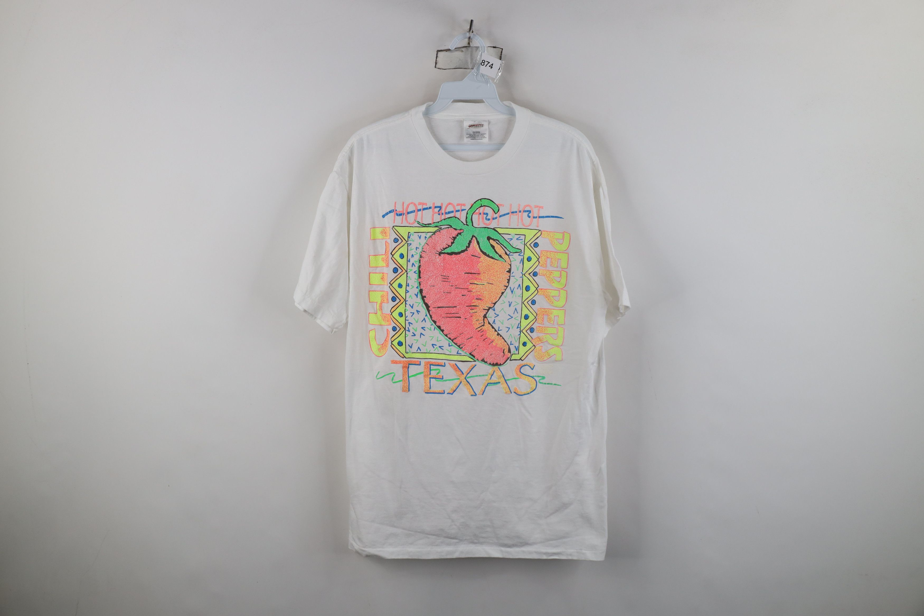 Vintage Vintage 90s Streetwear Texas Hot Chili Peppers T-Shirt Size US L / EU 52-54 / 3 - 1 Thumbnail