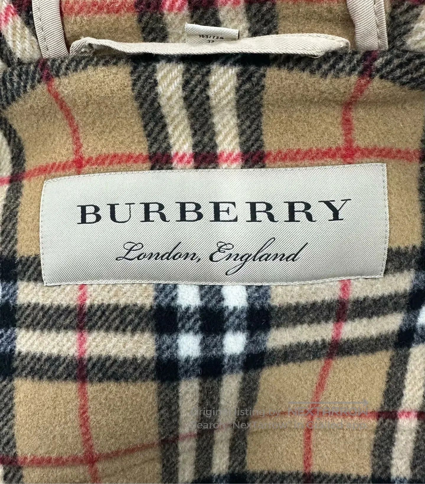 Burberry Burberry Brown Lined Plaid Horn Button Fleece Coat| Size XXL / US 16-18 / IT 52-54 - 3 Thumbnail
