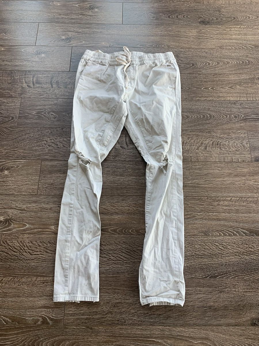 Pacsun White Ripped Pants by Pacsun Size US 33 - 1 Thumbnail