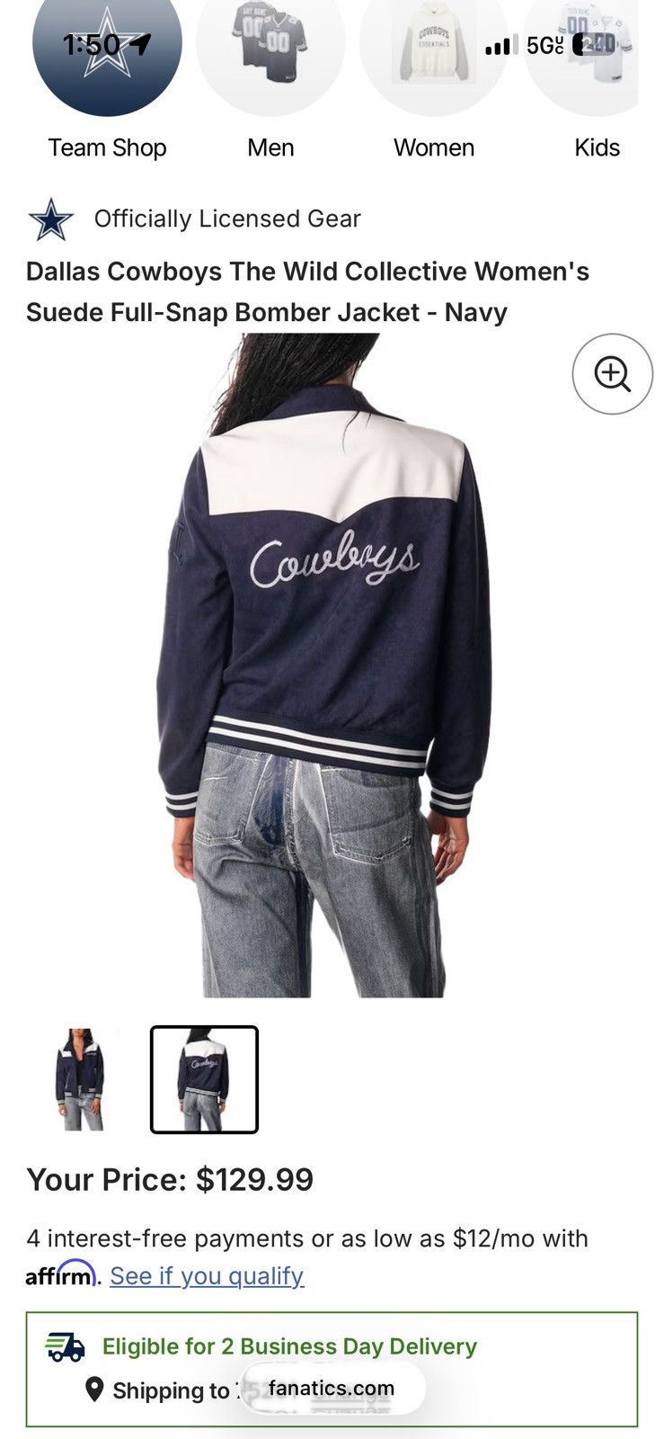 Other Women’s The Wild Collective Dallas Cowboys bomber jacket Size M / US 6-8 / IT 42-44 - 5 Thumbnail