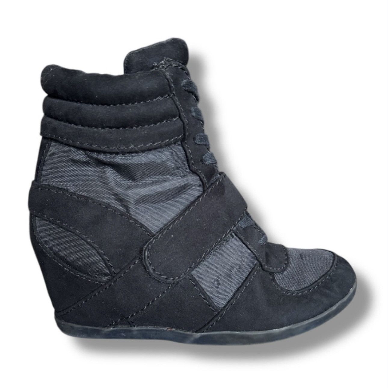 Other Vintage Vera Wang Suede Wedge Lace-Up Sneakers Size US 6.5 / IT 36.5 - 2 Thumbnail