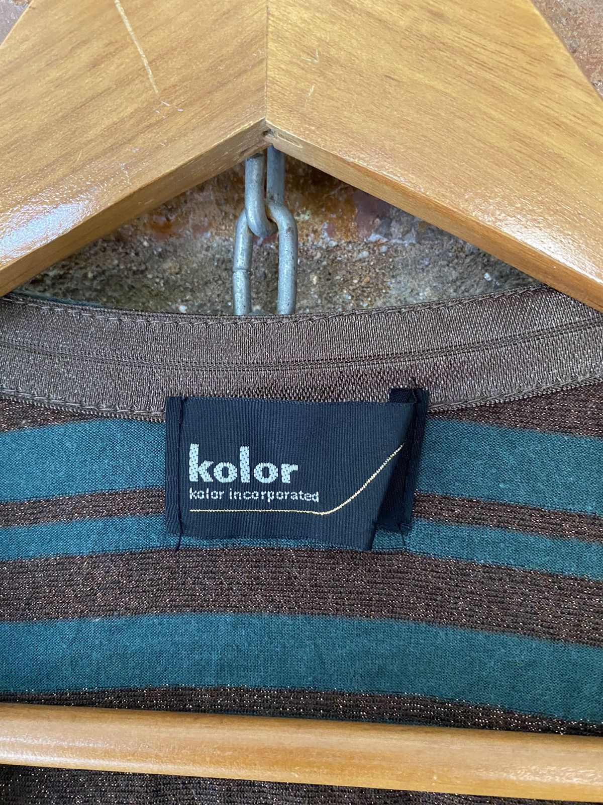 Japanese Brand × Kolor SS14 Kolor Japan stripe Cardigan Size S / US 4 / IT 40 - 10 Thumbnail