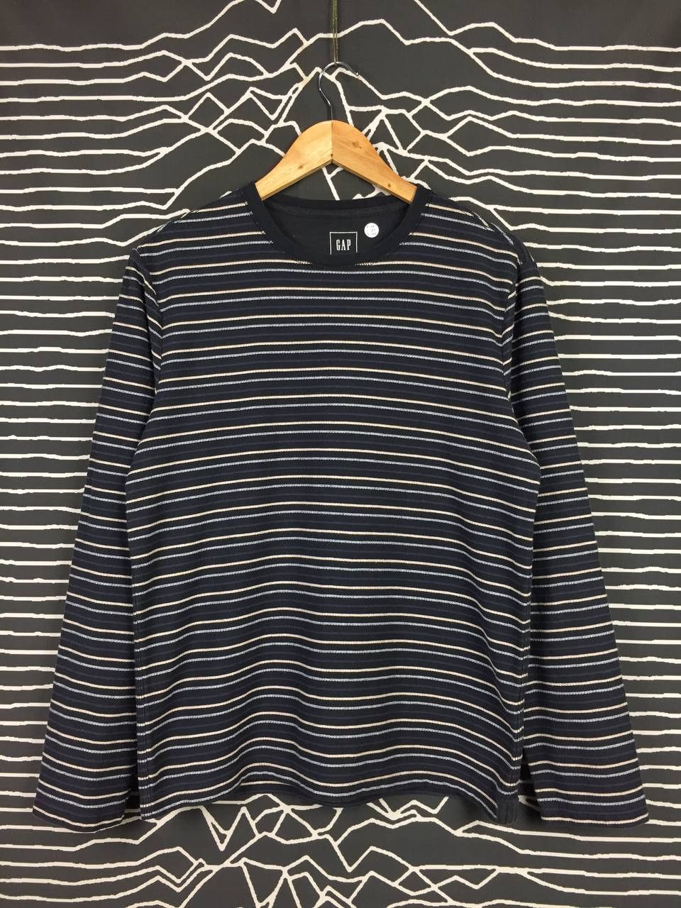 Gap GAP Crewneck Striped Essential Longsleeve Tee Size US M / EU 48-50 / 2 - 2 Thumbnail