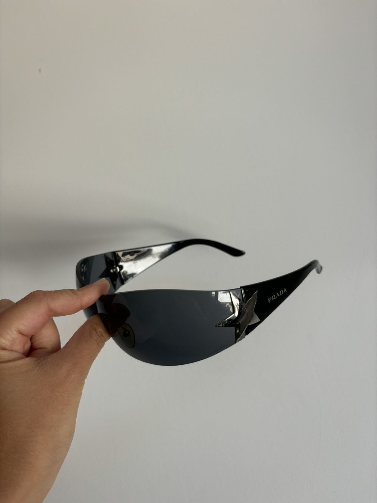 Prada PRADA Sunglassess Star 2004 Star White Ski Shield Mask Fire Size ONE SIZE - 5 Thumbnail