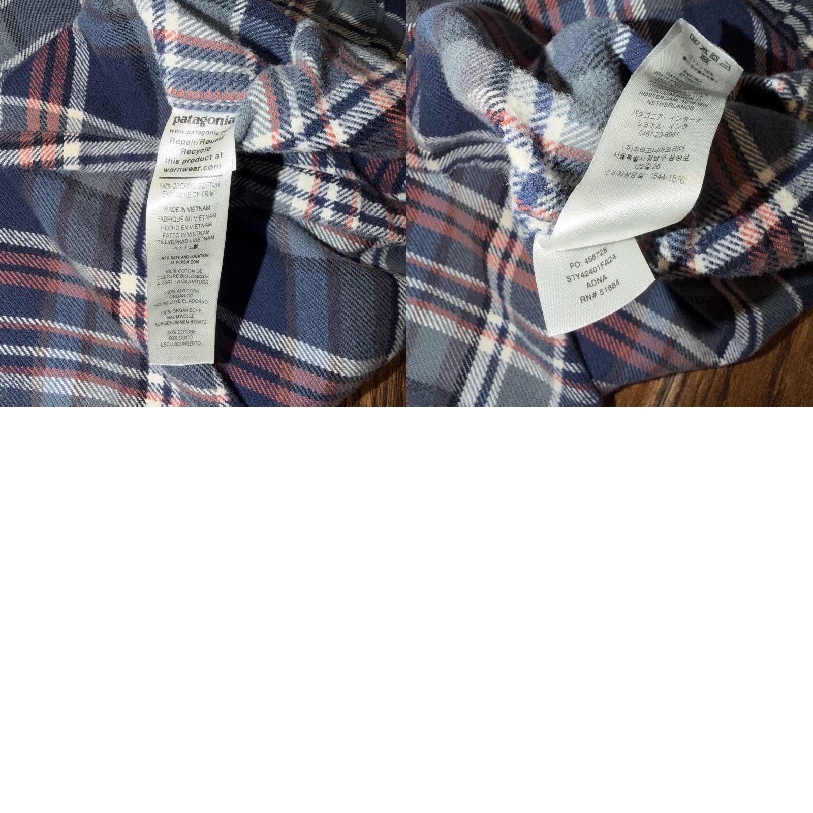 Patagonia Patagonia Flannel Shirt Mens Medium Blue Plaid Long Sleeve Organic Cotton Fjord Size US M / EU 48-50 / 2 - 8 Thumbnail