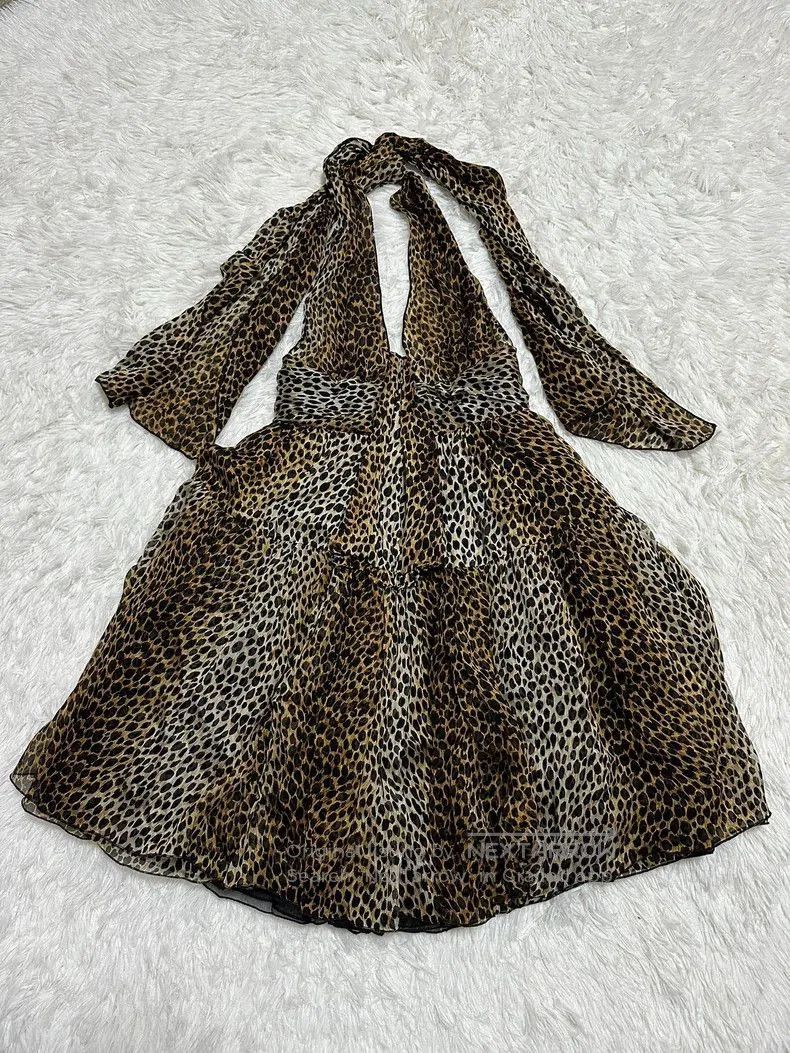 Dolce & Gabbana Dolce&Gabbana Leopard Print Cape Dress. Size US M / EU 48-50 / 2 - 1 Thumbnail