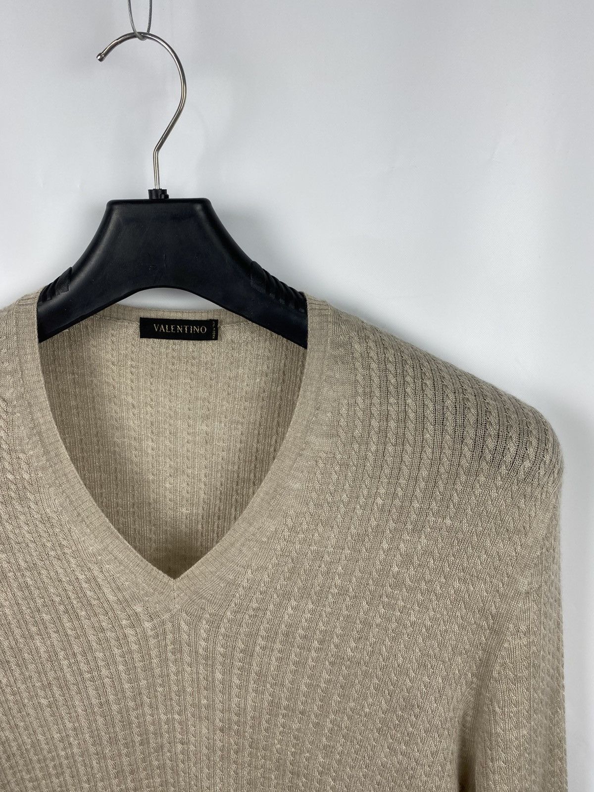 Valentino Valentino Men Pullover V-Neck Cashmere Lightweight Knit XL Size US XL / EU 56 / 4 - 2 Thumbnail