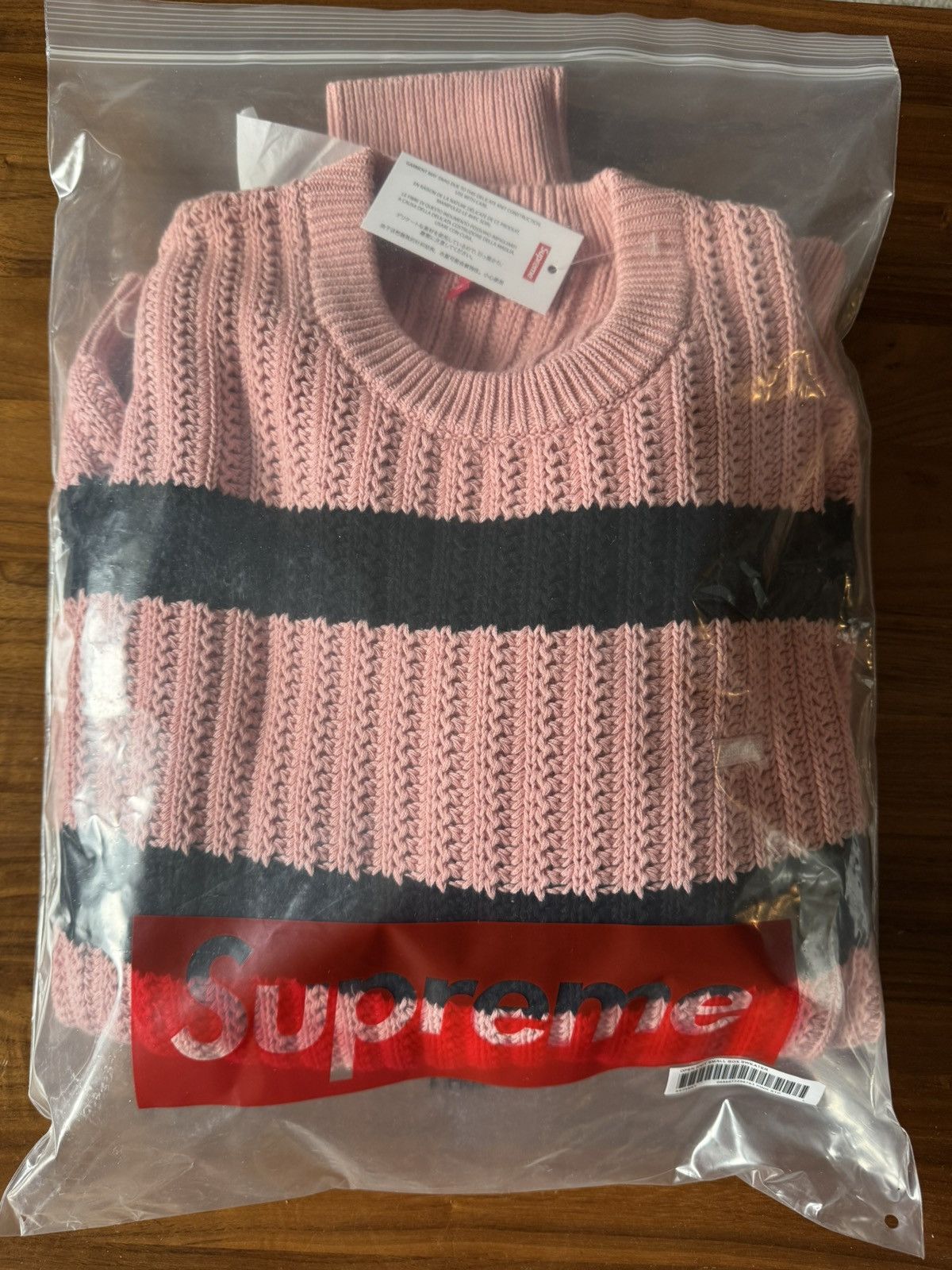 Supreme Supreme Loose Gauge Stripe Small Box Sweater Large Supreme Supreme Loose Gauge Stripe Small Box Sweater Large