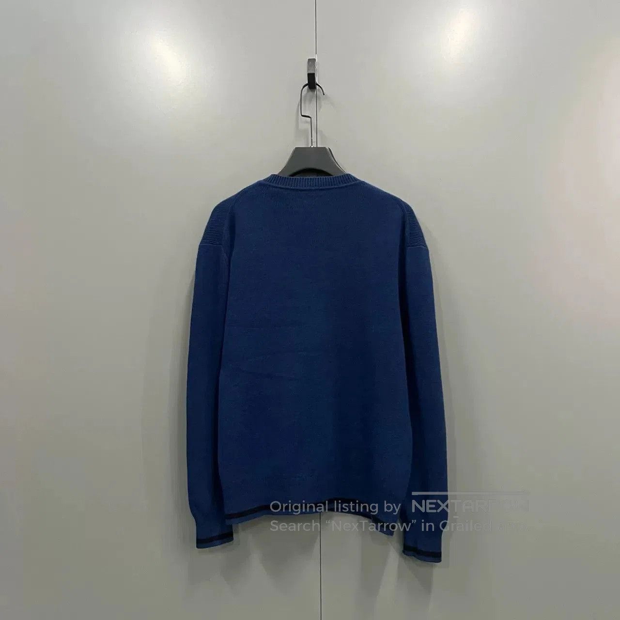 Burberry Burberry Dark Blue Logo Embroidered Knit Sweater. Size US S / EU 44-46 / 1 - 2 Thumbnail