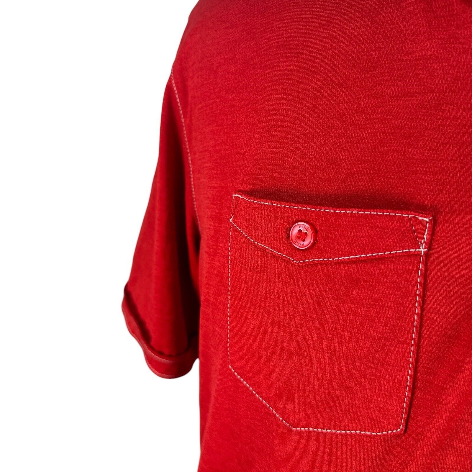 PING Ping Polo Shirt XL Red Sensor cool Golf Pocket Collar Size US XL / EU 56 / 4 - 4 Thumbnail