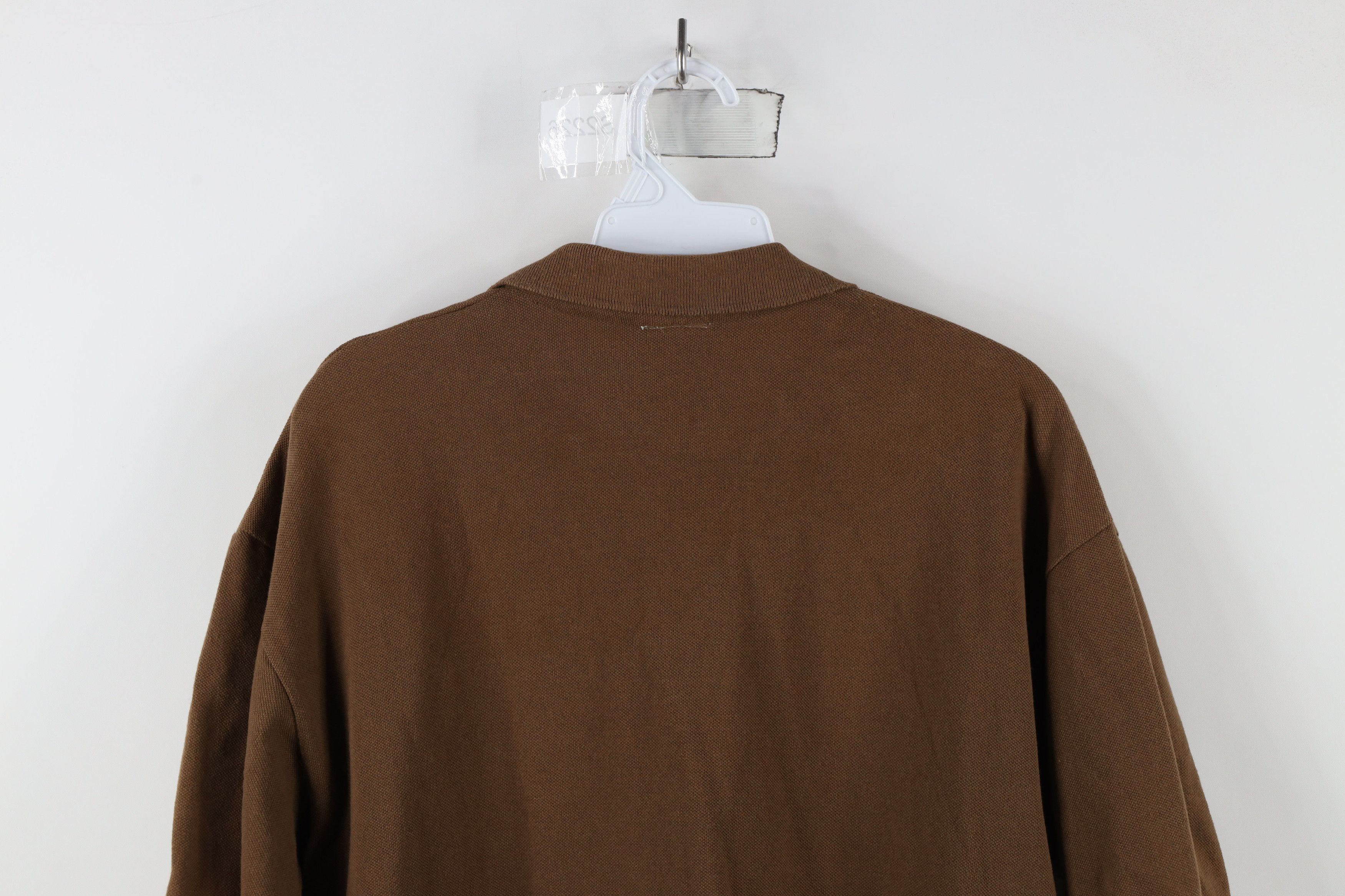 Tommy Hilfiger × Vintage Vintage 90s Tommy Hilfiger Pique Cotton Polo Shirt Brown USA Size US L / EU 52-54 / 3 - 9 Thumbnail