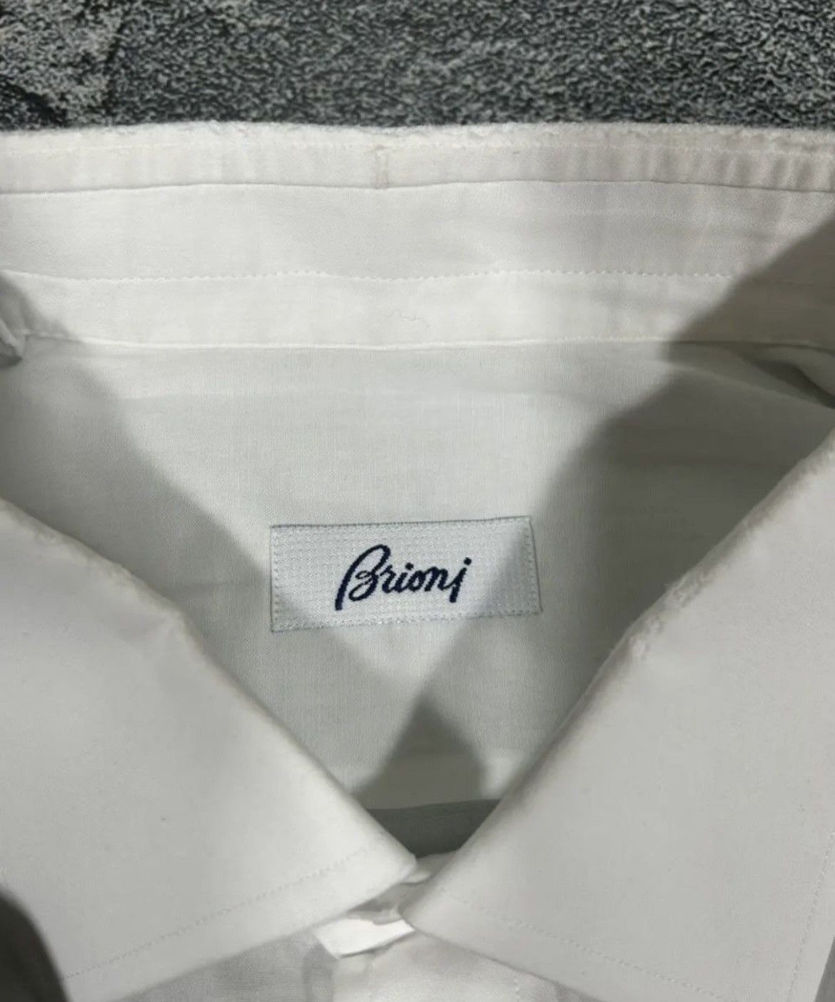 Brioni Brioni White Italian Dress Shirt 100% Cotton Size US L / EU 52-54 / 3 - 3 Thumbnail