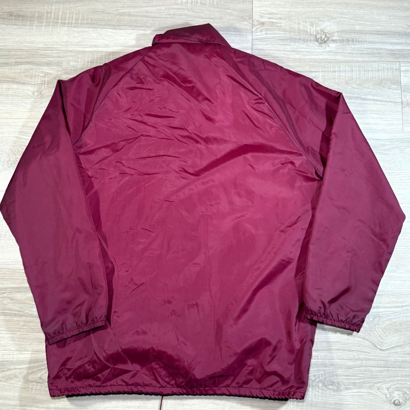 Sears VINTAGE Sears Barn Coat Jacket Mens Size Large Tall Maroon Lined Nylon 1970s Size US L / EU 52-54 / 3 - 3 Thumbnail