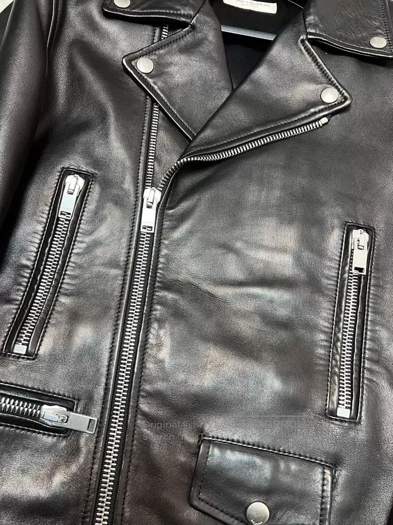 Saint Laurent Paris Saint Laurent Paris Motorcycle Leather Jacket i Size US M / EU 48-50 / 2 - 4 Thumbnail