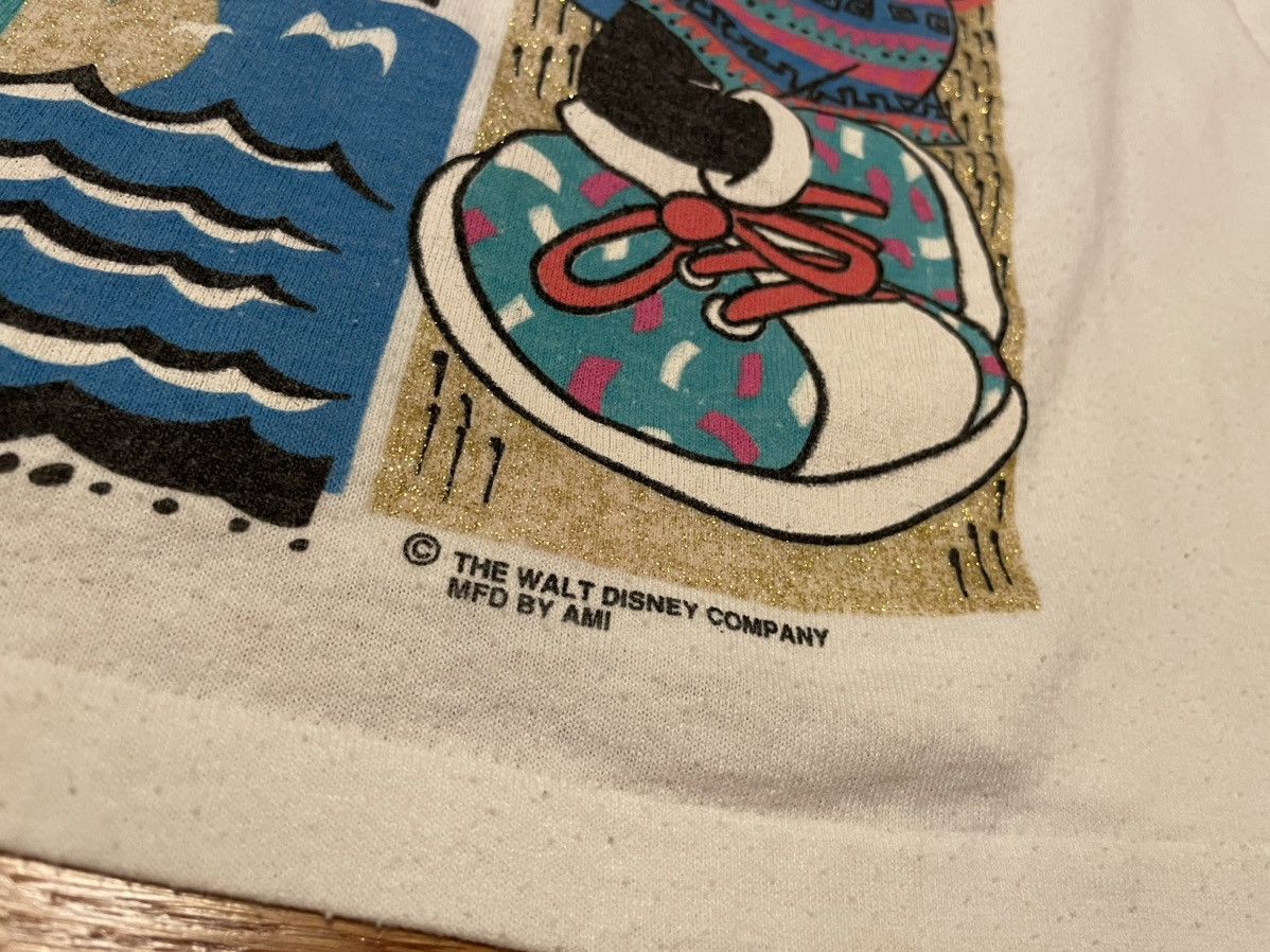 Vtg 80s RARE Disney Hawaiian Beach Hip Hop Crop Top T Shirt main image 4