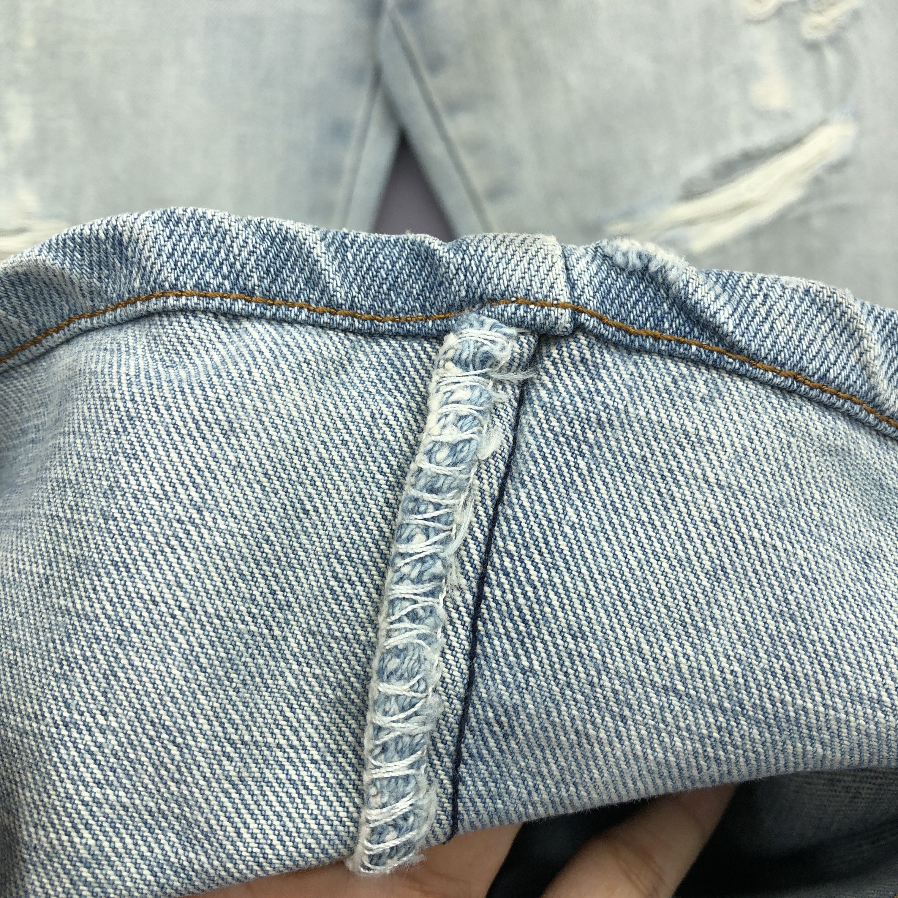 Vintage 90s Wrangler Bush Pants Flare Faded Light Wash Jeans Denim Size 24" / US 00 / IT 34 - 7 Thumbnail