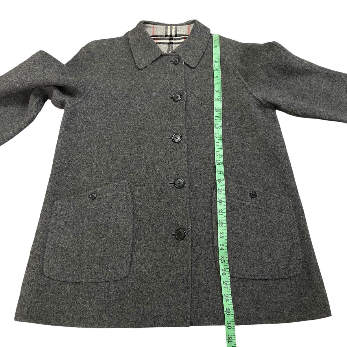 Burberry Prorsum Vintage Burberrys Reversible Wool Button Jacket Size M / US 6-8 / IT 42-44 - 15 Thumbnail