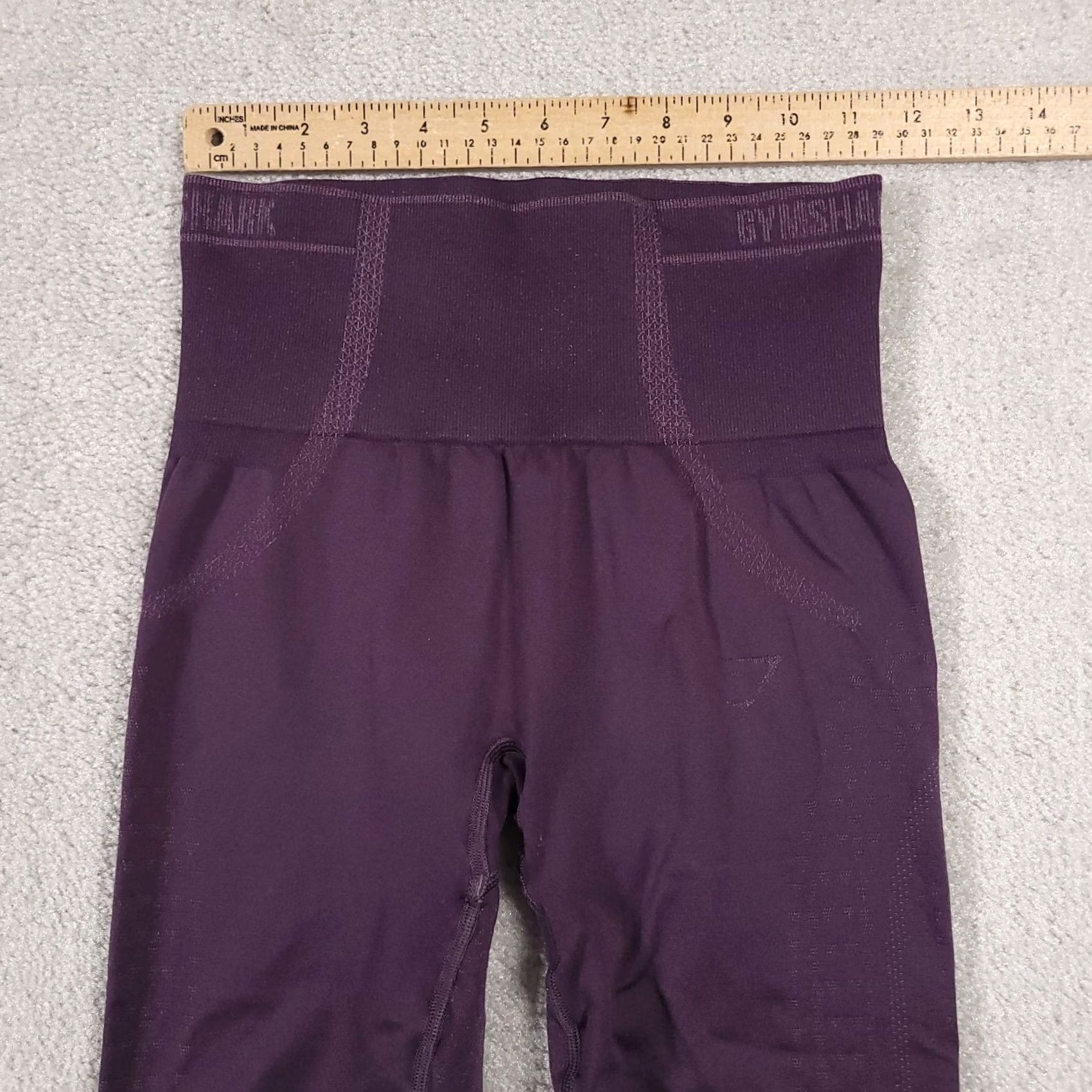 Gymshark Gymshark Capri Leggings Womens XS Purple Compression Logo Seamless Yoga Athletic Size 26" / US 2 / IT 38 - 7 Thumbnail