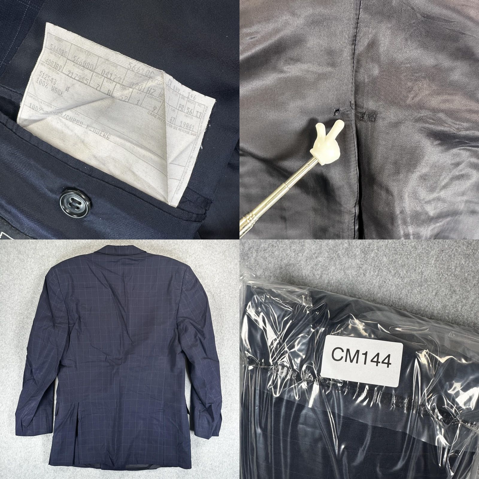 Ermenegildo Zegna Ermenegildo Zegna Blazer Sport Coat Mens 40 Blue Wool Double Breasted Italy Size 40R - 8 Thumbnail
