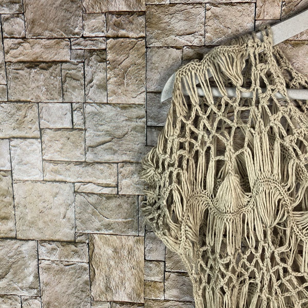Homespun Knitwear × Japanese Brand × Vintage Japanese Brand crochet meshnet Brown Knitwear #A1233 Size M / US 6-8 / IT 42-44 - 7 Thumbnail