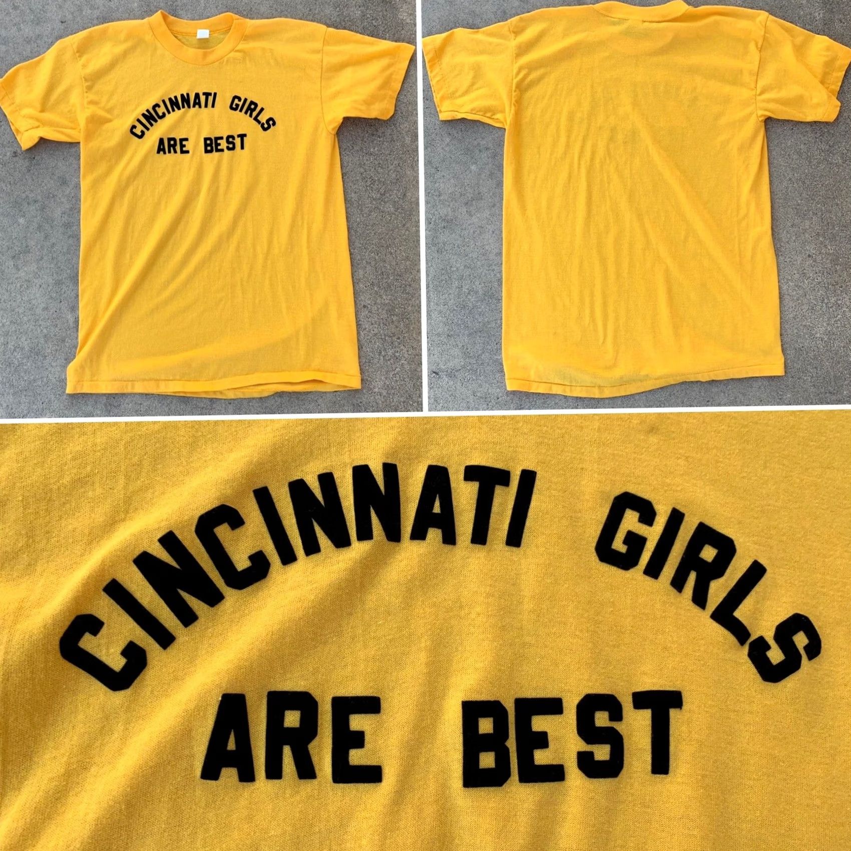 Vintage VINTAGE Cincinnati Girls Are Best T-Shirt WPL 7190 Single Stitch XL Men XS? Size US XL / EU 56 / 4 - 2 Thumbnail