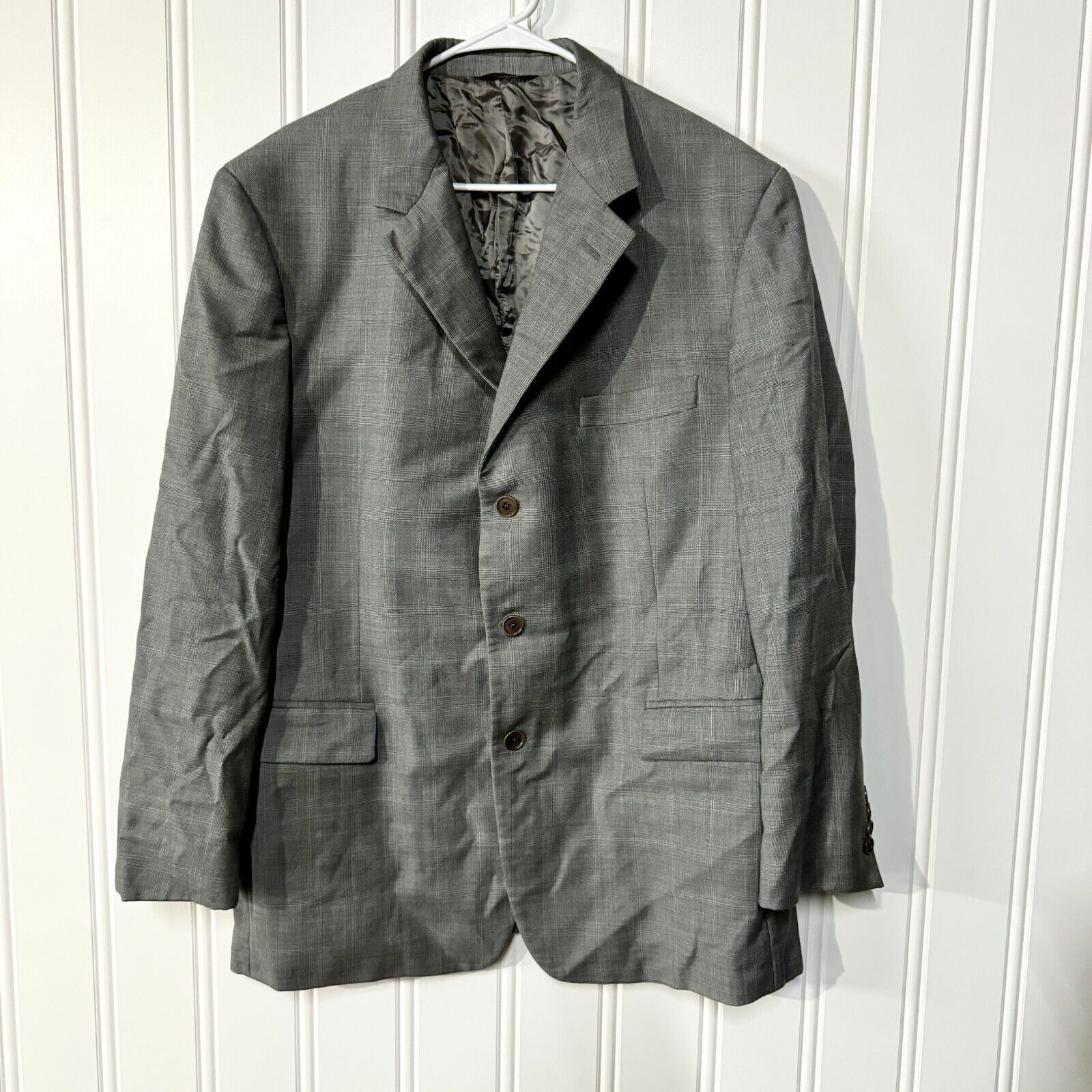 Brooks Brothers Brooks Brothers Suit Jacket Size 46R Grey 100% Wool Lined Size 46R - 1 Thumbnail