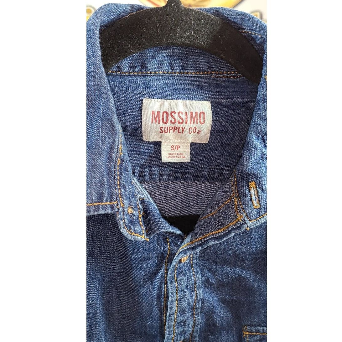Mossimo Mossimo Supply Co Blue Denim Button up Shirt Size S Size S / US 4 / IT 40 - 3 Thumbnail