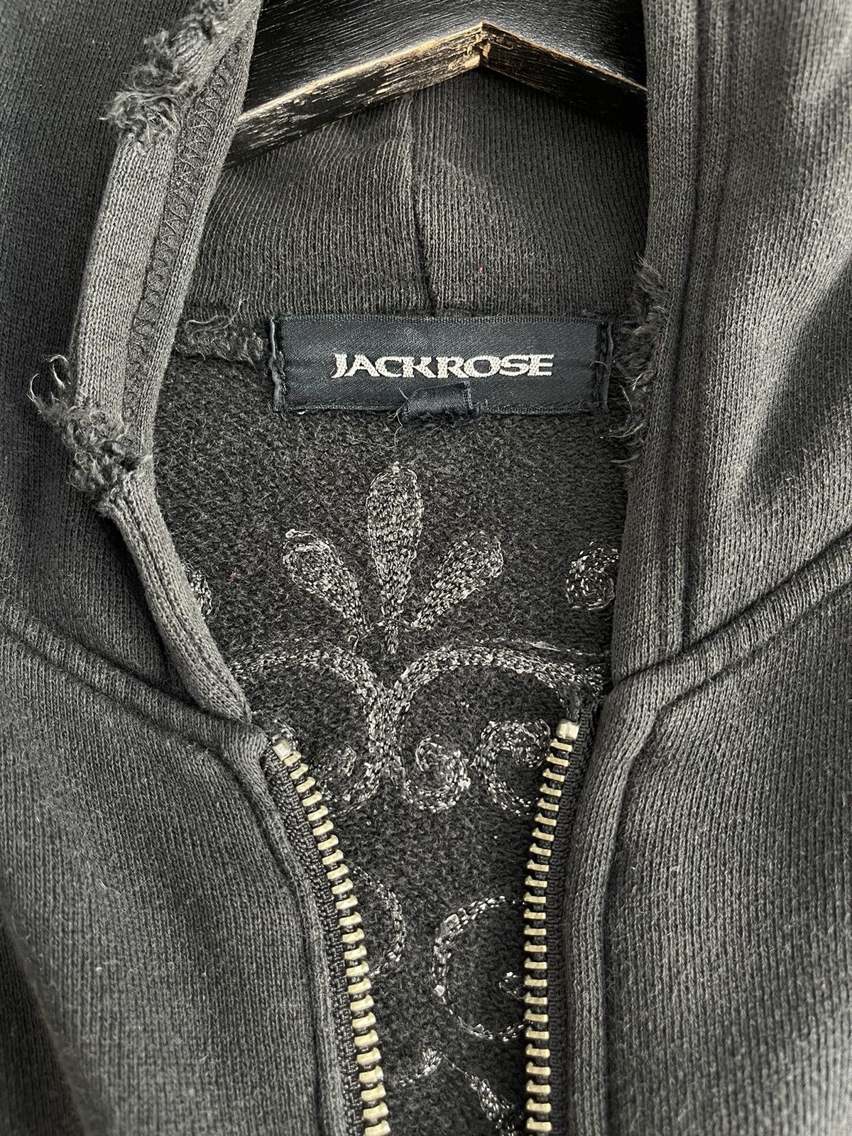 JACKROSE JACK ROSE DISTRESSED STYLE ZIPPED HOODIE Size US L / EU 52-54 / 3 - 8 Thumbnail
