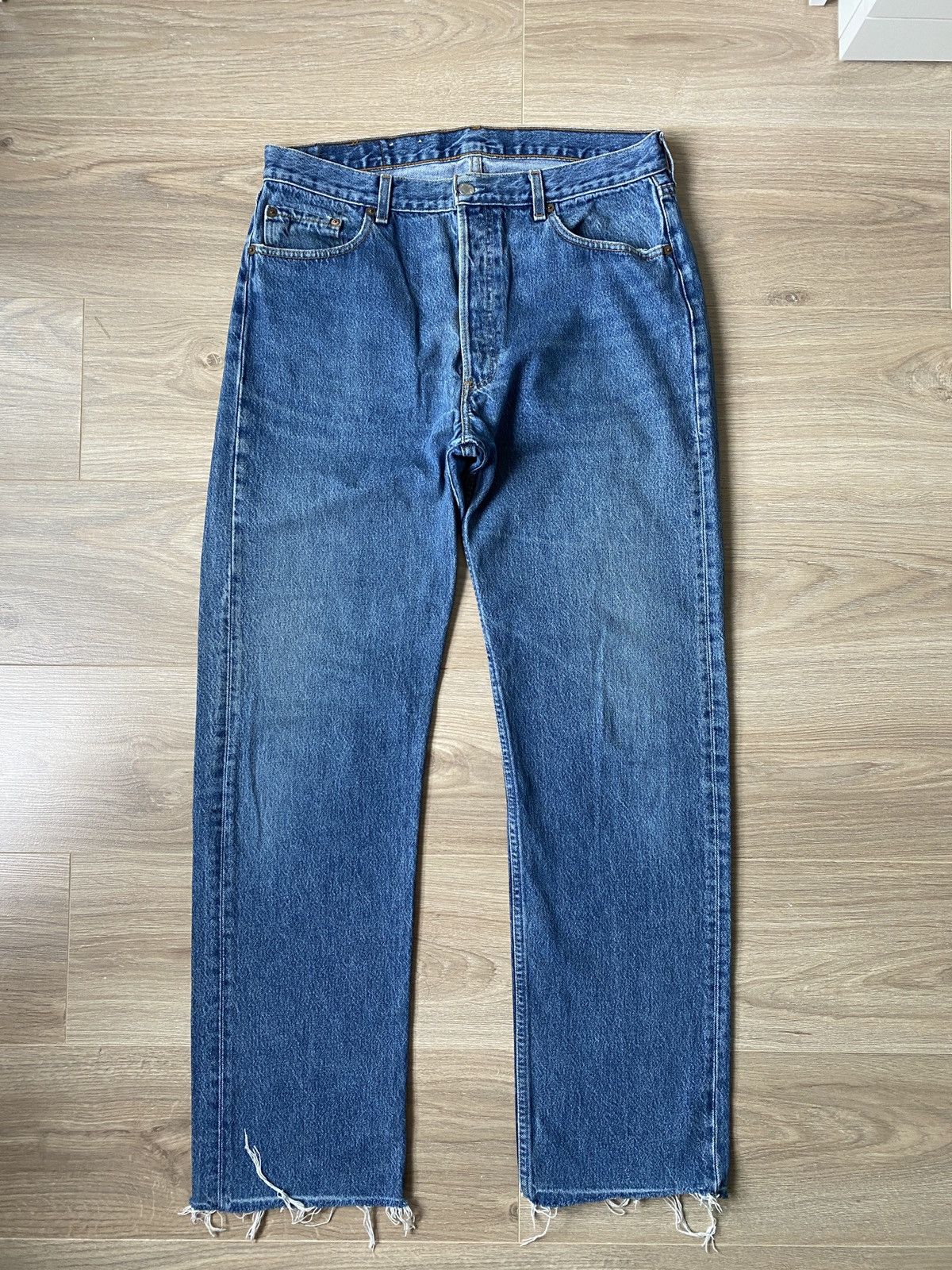 Levi's × Levi's Vintage Clothing Levis 501 Vintage Distressed Jeans France Size US 36 / EU 52 - 2 Thumbnail