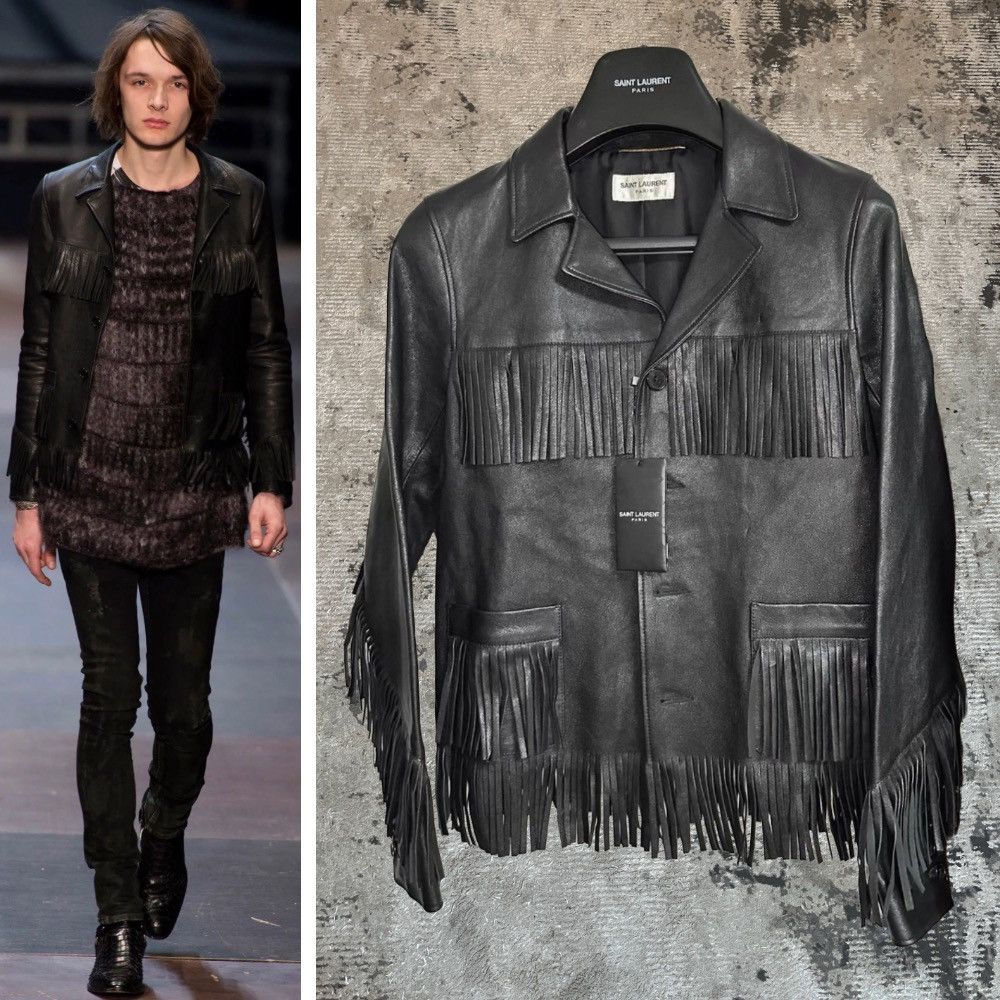 Saint Laurent Paris Saint Laurent Fringe Jacket Fall Winter 2013 Runway Size US XS / EU 42 / 0 - 1 Thumbnail