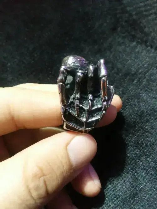 VIBE Stainless Steel Biker Retro Spider Ring Size ONE SIZE - 7 Thumbnail
